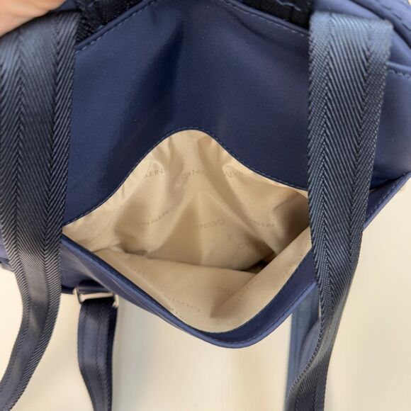 Calvin Klein Navy Blue Sussex Backpack Purse | Silver Hardware main image 5